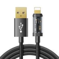 Cabo Joyroom USB, Para Lightning, 20w, Carga Rápida, 2m, Preto