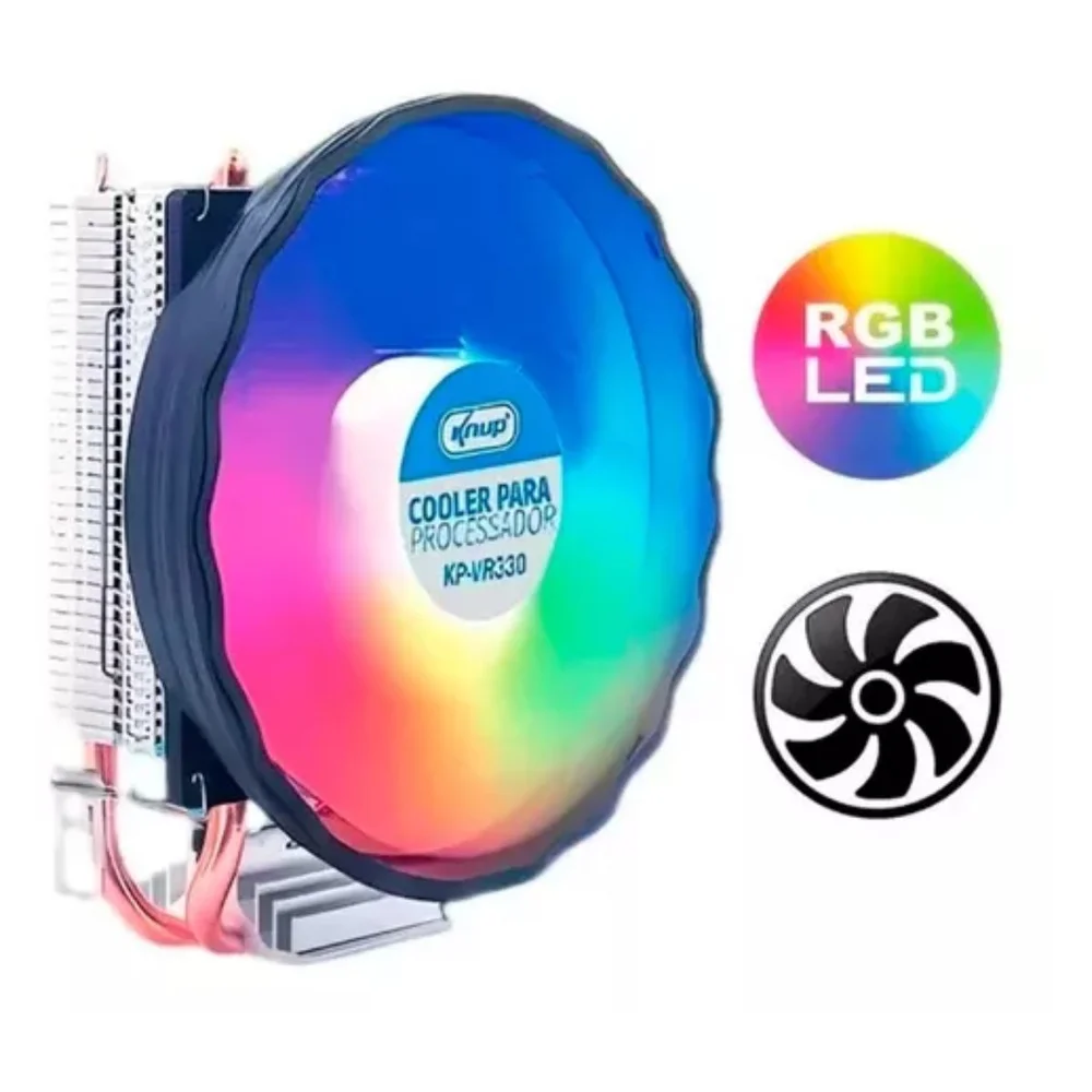 Imagem 4 de 5 do produto Cooler Knup Para Processador Intel E AMD, RGB Gamer - Kp-vr330