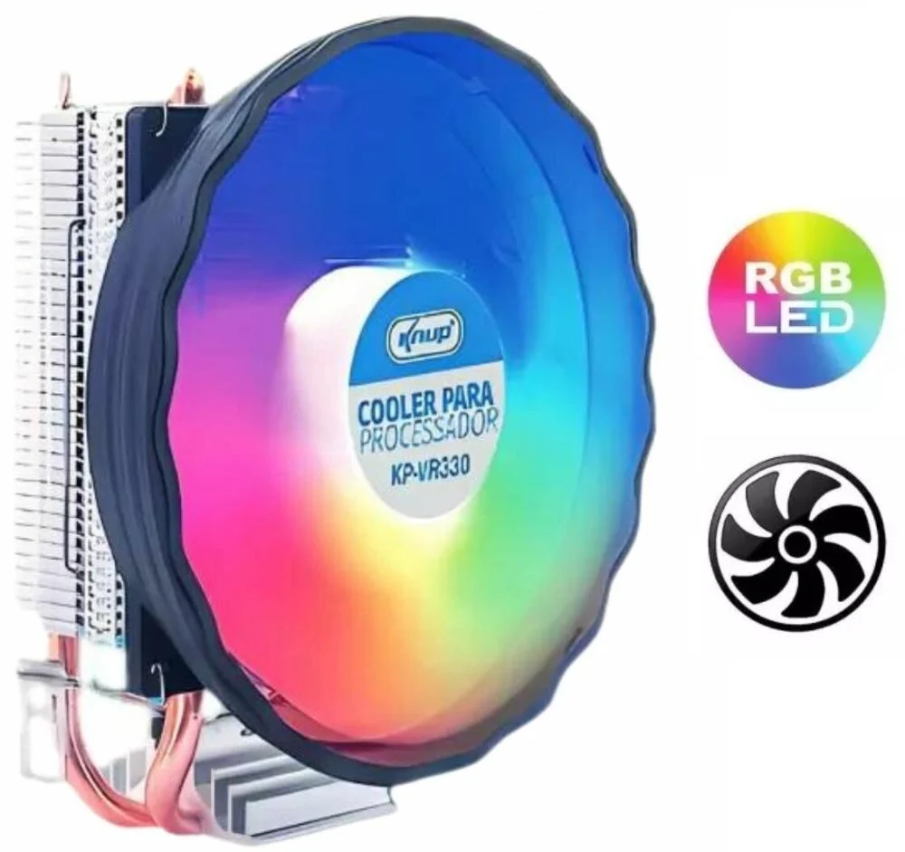 Imagem 5 de 5 do produto Cooler Knup Para Processador Intel E AMD, RGB Gamer - Kp-vr330