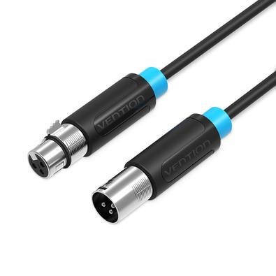 Cabo Vention Xlr Canon Audio Balanceado Microfone Som, 1m