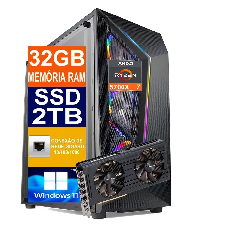 Pc Gamer Tech Power Ryzen 7 5700x KaBuM Pc Gamer Tech Power Ryzen 7 5700x KaBuM
