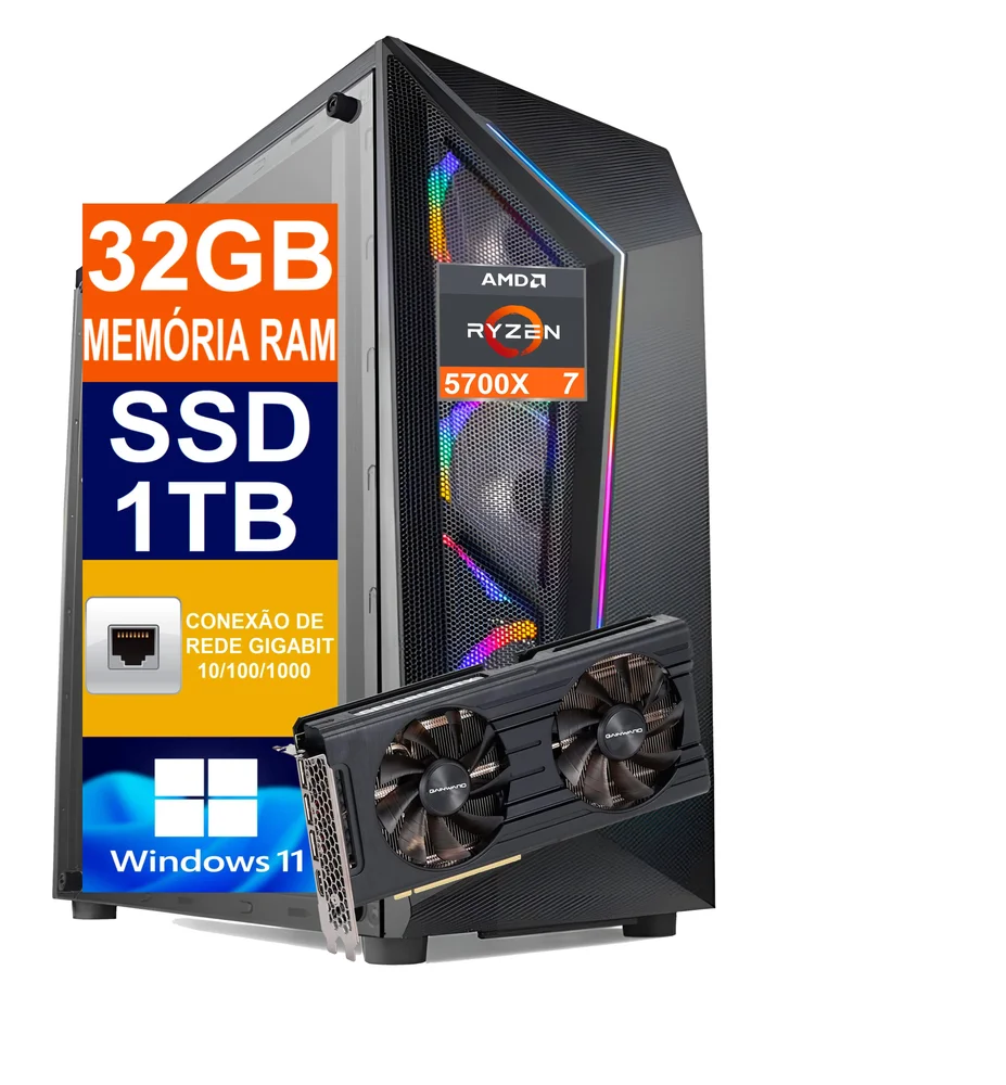 ゲーミングPC/Windows11/RTX3070/SSD512GB/HDD2TB KaBuM Aperte o K e evolua em Tecnologia e Games