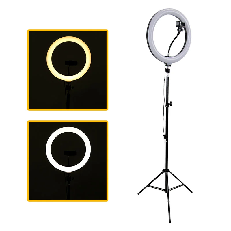 Imagem 4 de 5 do produto Ring Light Portátil Iluminador LED, USB, 26cm, 3500k 5500k + Tripé