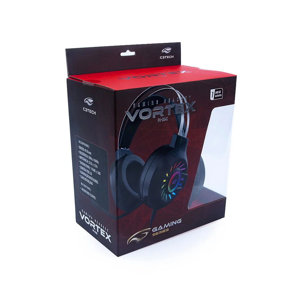 Imagem 3 de 5 do produto Fone de Ouvido Gamer C3tech, 50 mm, USB, Com Microfone Omnidirecional - Ph-g340bk