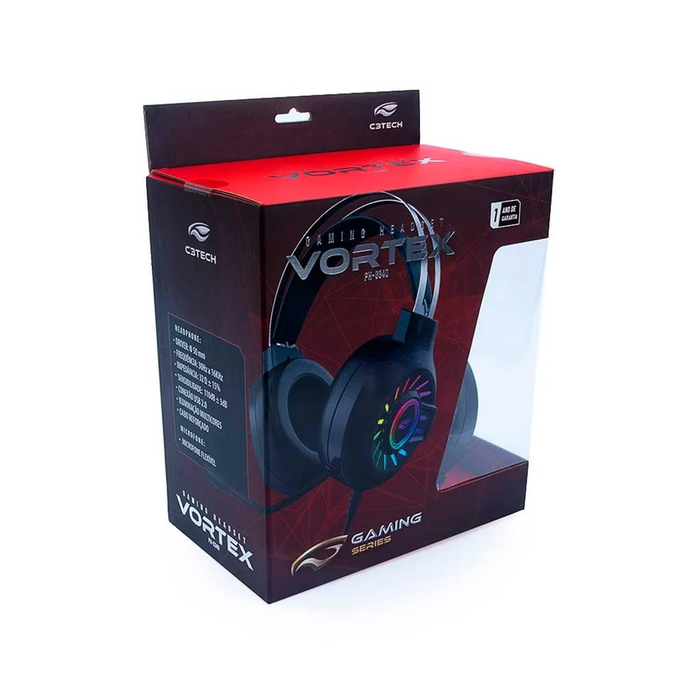 Imagem 4 de 5 do produto Fone de Ouvido Gamer C3tech, 50 mm, USB, Com Microfone Omnidirecional - Ph-g340bk
