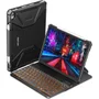 Capa Teclado Premium Infiland Ipad Air 5, 10.9 Polegadas 2022, A2588, A2589, A2591, Função Wake Sleep, Suporte Caneta