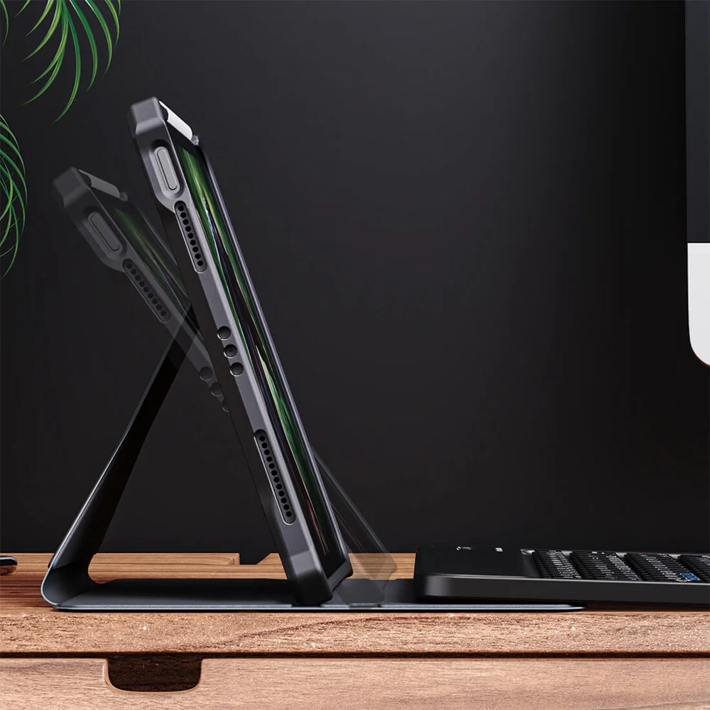 Capa Teclado Premium Infiland Ipad Air 5, 10.9 Polegadas 2022, A2588, A2589, A2591, Função Wake Sleep, Suporte Caneta