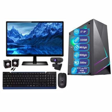 PC Gamer Schneider Computer Intel I7, 32GB DDR4, SSD 1TB, Windows 10 Pro + Monitor LED 24 Polegadas