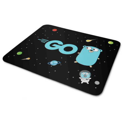 Mouse Pad, Dev, Go Lang, de Borracha, 24x20cm