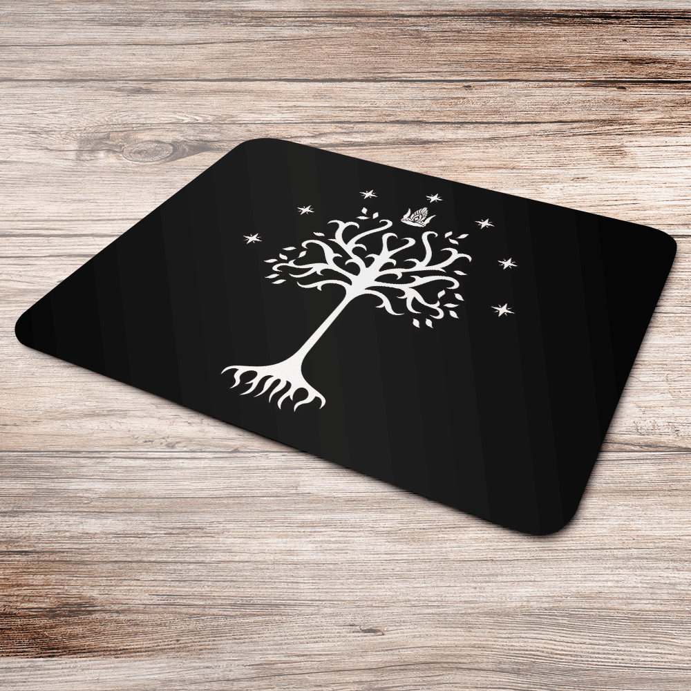 Mouse Pad, Senhor Dos Anéis, Árvore De Gondor, de Borracha, 24x20cm