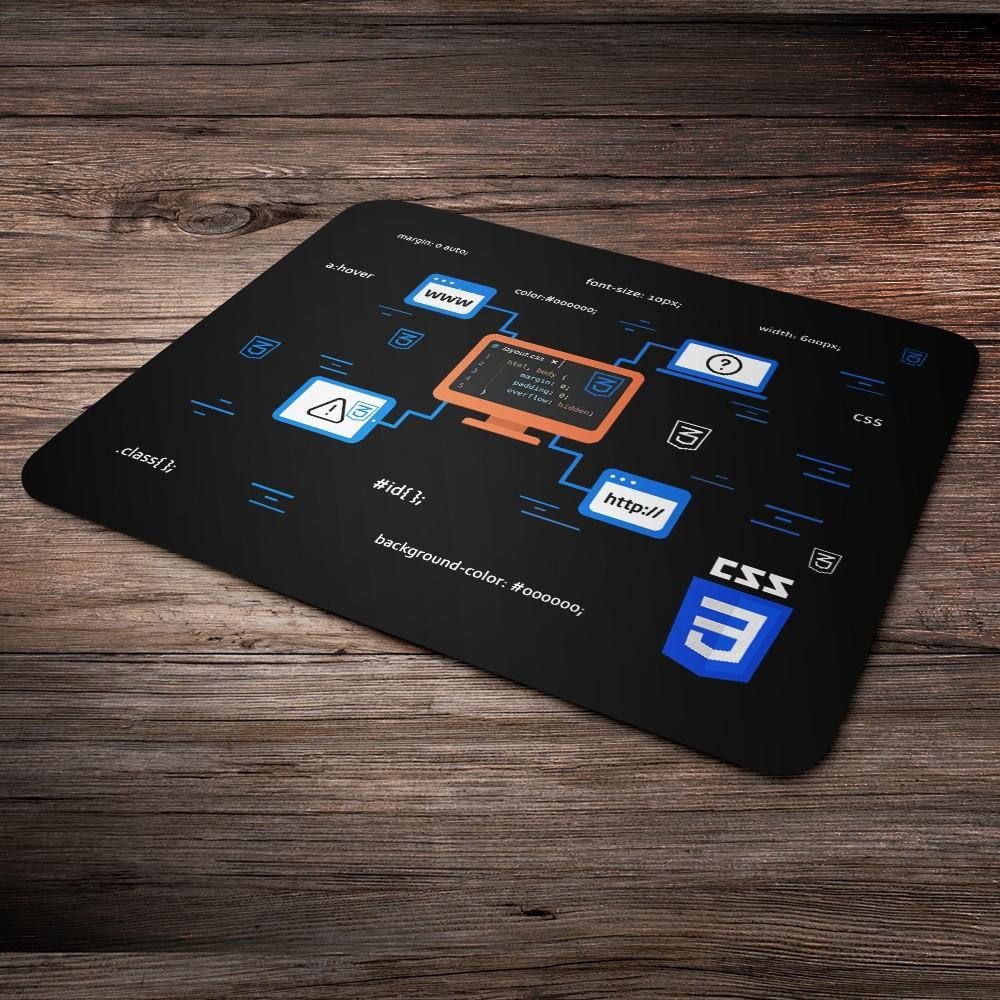 Imagem 2 de 3 do produto Mouse Pad, Dev, CSS 3, de Borracha, 24x20cm