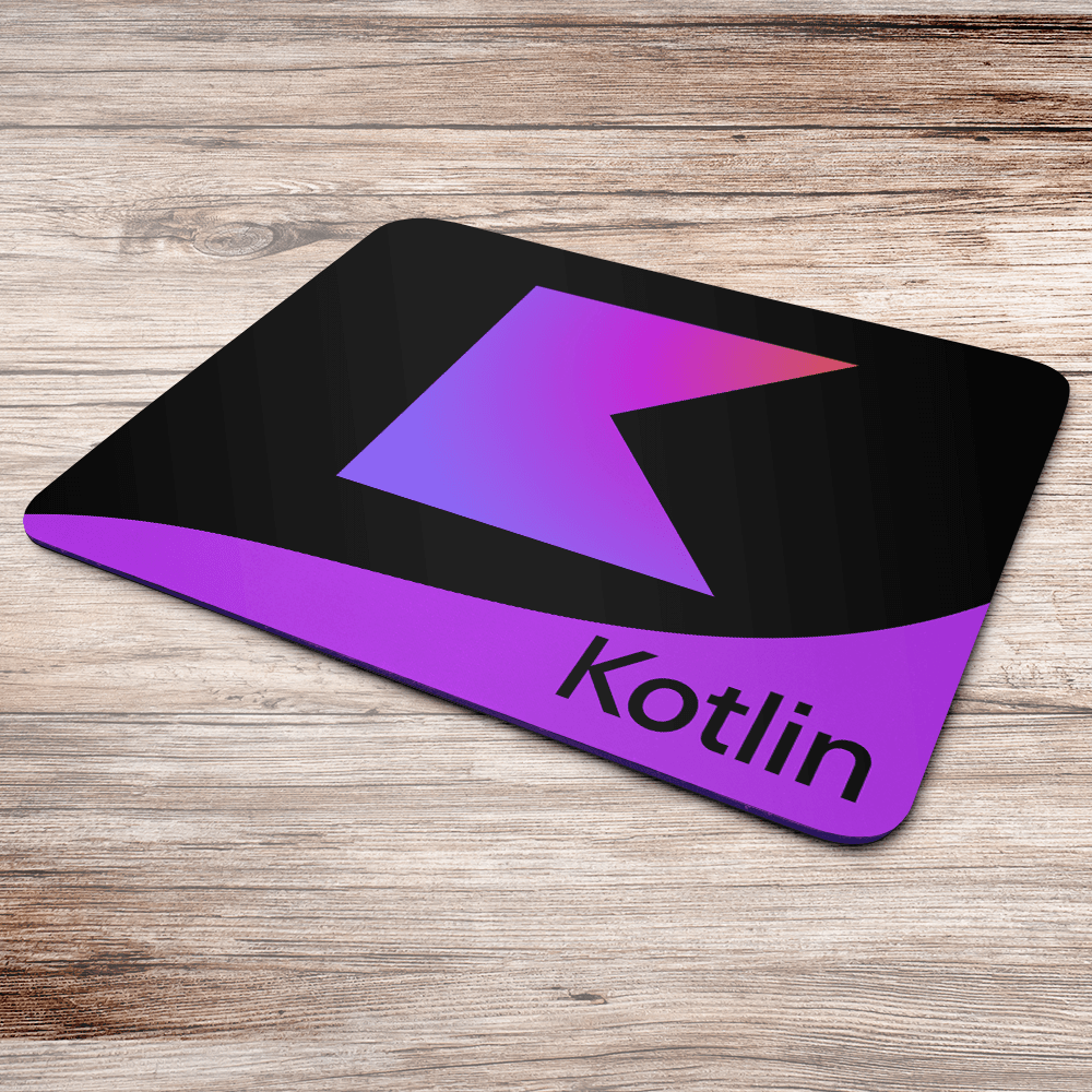 Mouse Pad, Dev, Kotlin, de Borracha, 24x20cm