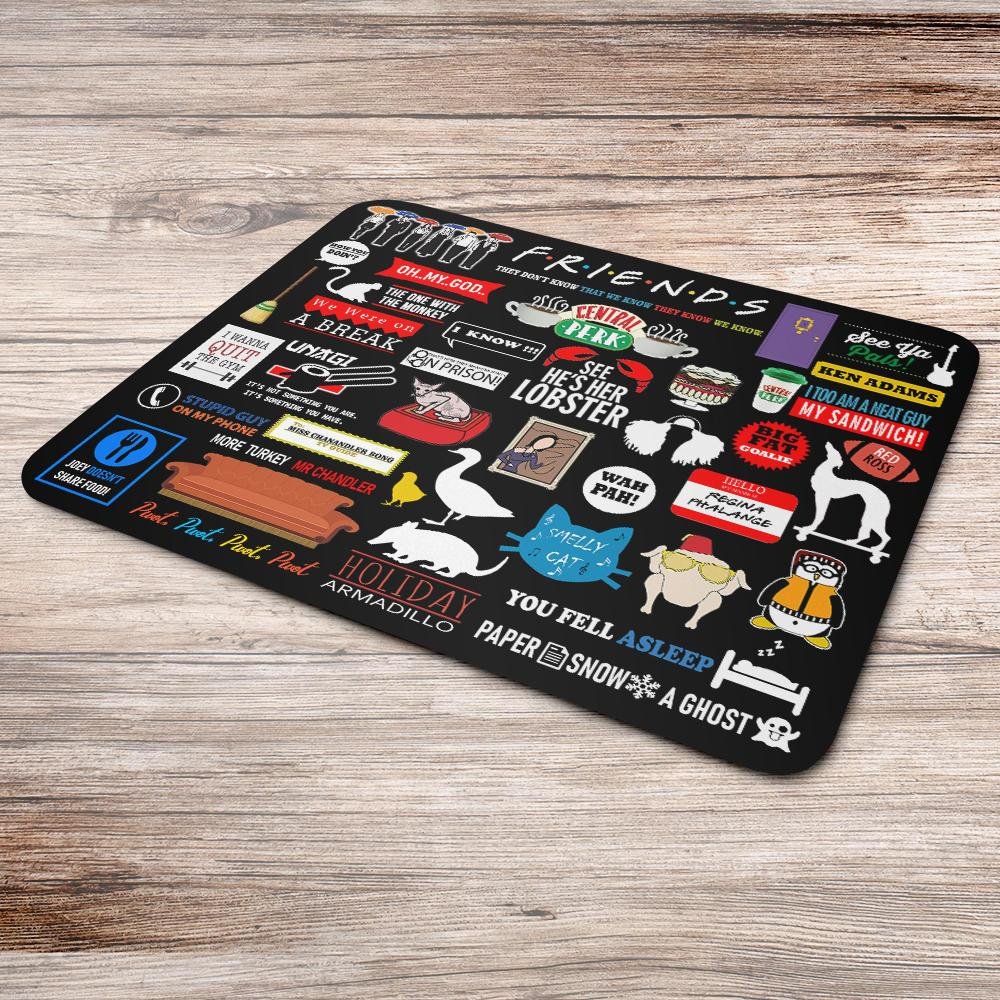 Imagem 2 de 5 do produto Mouse Pad, Dev, Icons Moments Friends, de Borracha, 24x20cm