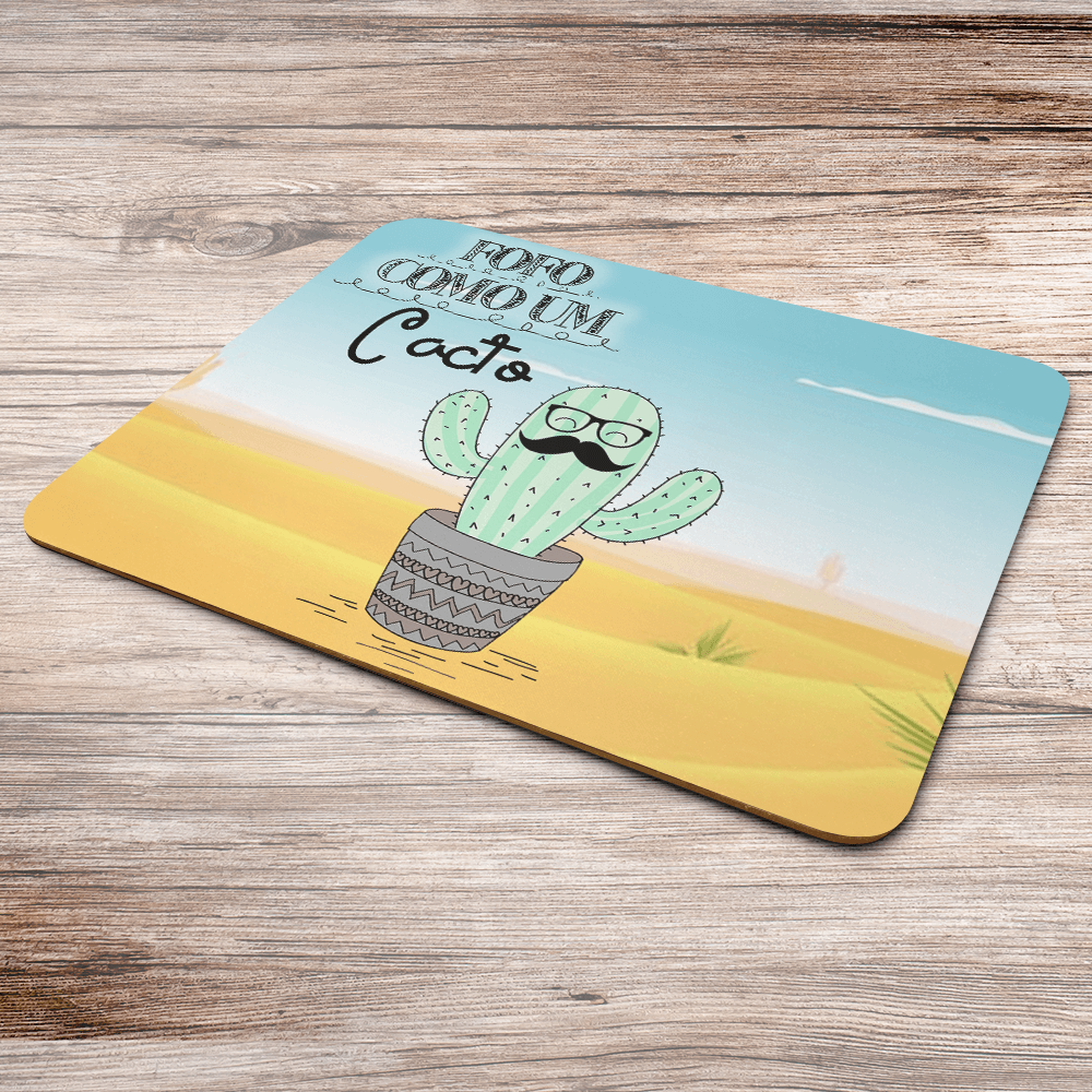 Imagem 2 de 3 do produto Mouse Pad , Fofo Como Um Cacto, de Borracha, 24x20cm
