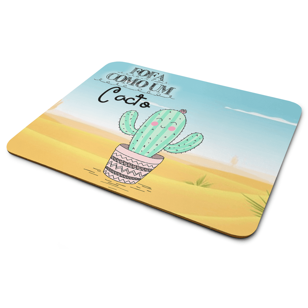 Mouse Pad Fofa Como Um Cacto, de Borracha, 24x20cm Mouse Pad Fofa Como Um Cacto, de Borracha, 24x20cm