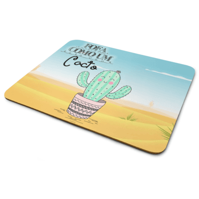 Mouse Pad Fofa Como Um Cacto, de Borracha, 24x20cm