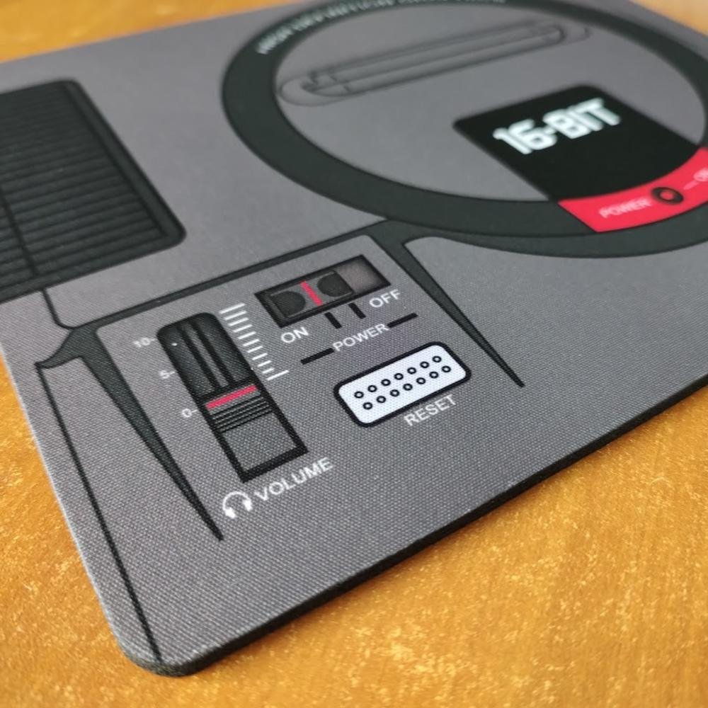 Imagem 2 de 5 do produto Mouse Pad Gamer, Retrô Megapad, de Borracha, 23cm x 19cm