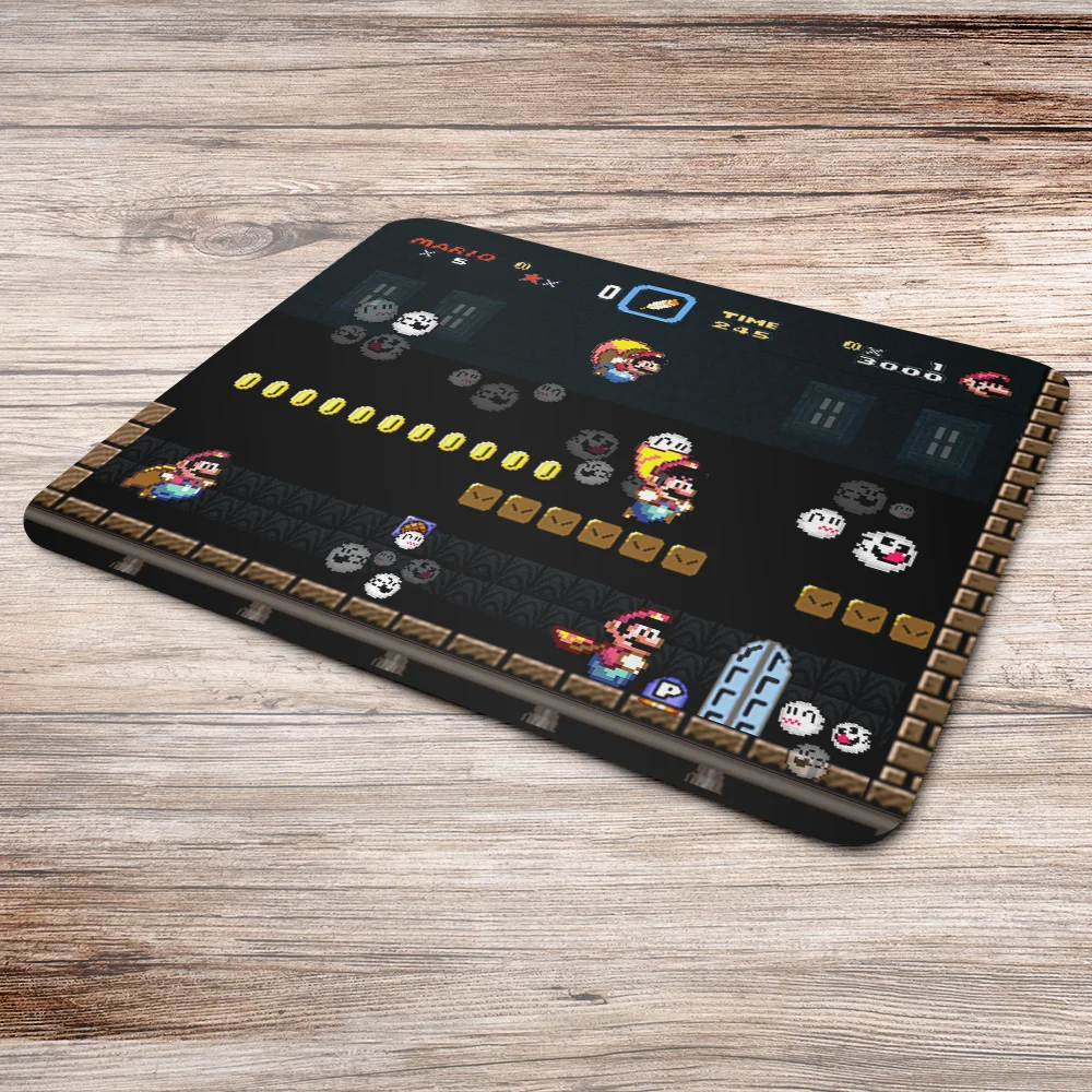 Imagem 2 de 3 do produto Mouse Pad Gamer, Super Mario Forest Ghost House, de Borracha, 24cm x 20cm