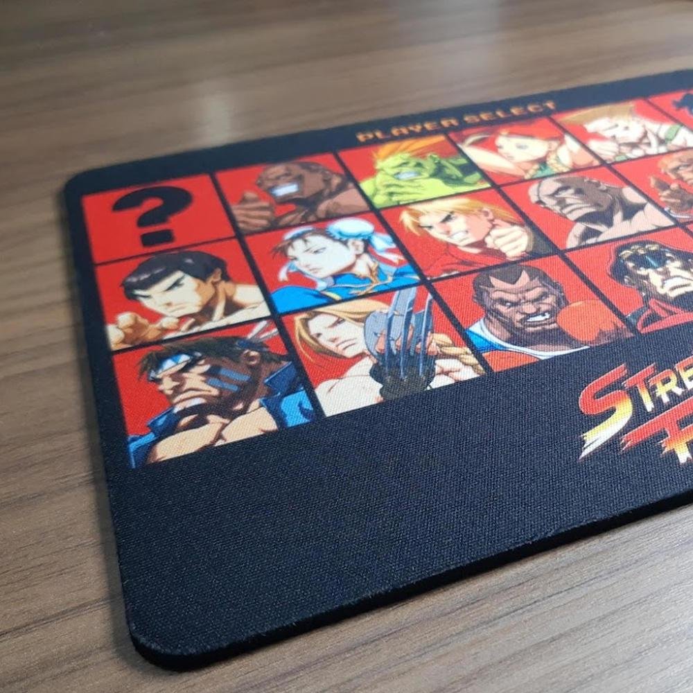 Imagem 4 de 5 do produto Mouse Pad Gamer, Street Fighter Play Select, de Borracha, 24cm x 20cm