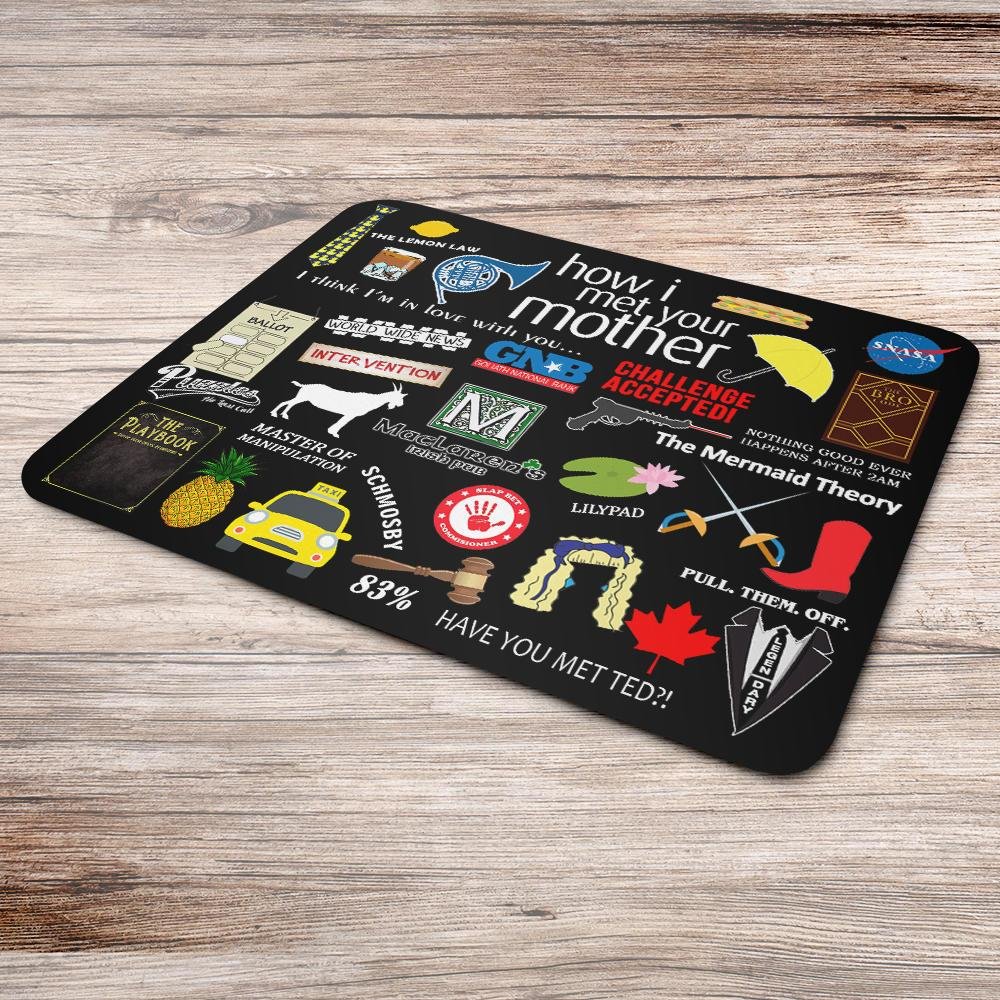 Imagem 2 de 3 do produto Mouse Pad, Icons - How I Met Your Mother, de Borracha, 24x20cm
