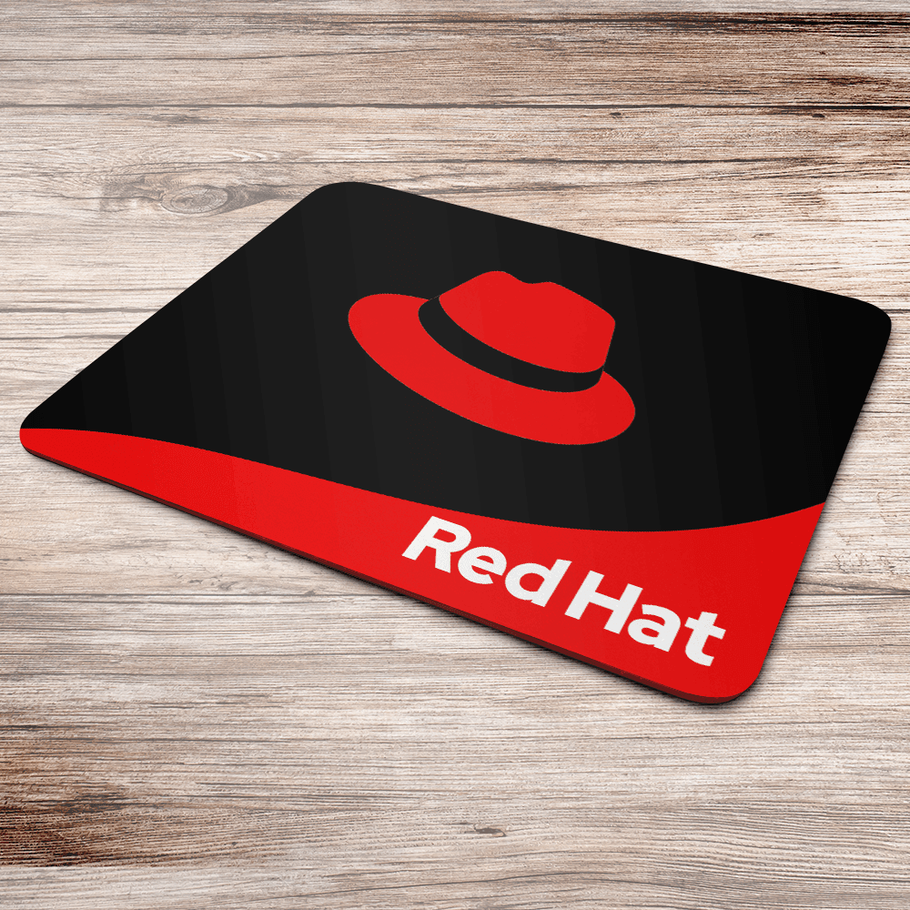 Imagem 2 de 3 do produto Mouse Pad, Linux - Red Hat, de Borracha, 24x20cm