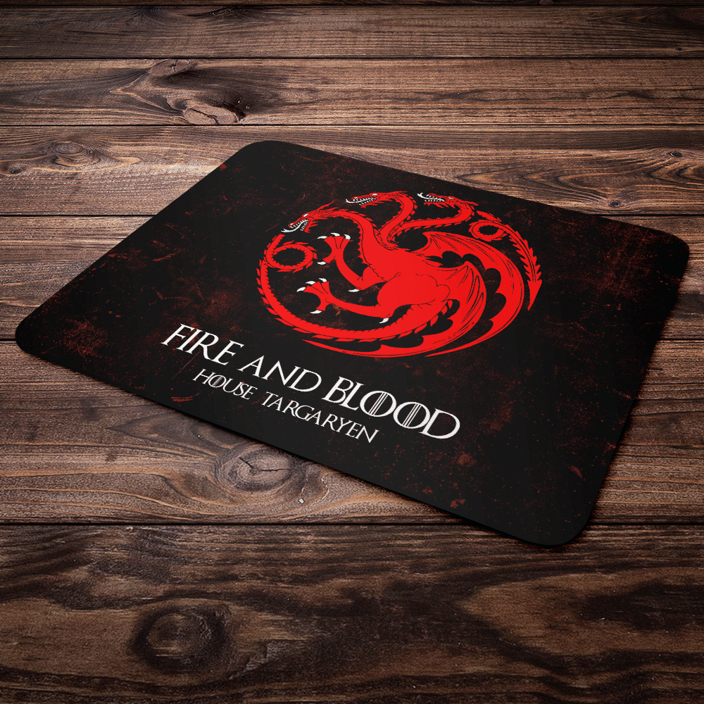 Mouse Pad, Got - House Targaryen, de Borracha, 24x20cm Mouse Pad, Got - House Targaryen, de Borracha, 24x20cm