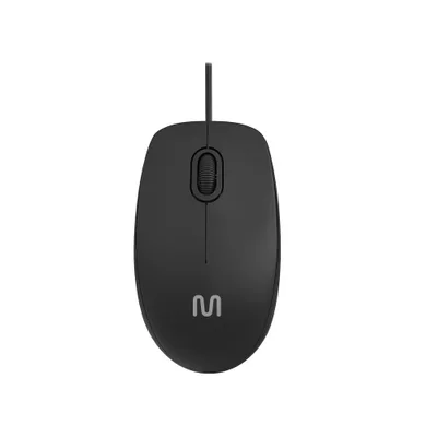 Mouse Com Fio Multi Mf400, Conexão USB, 1200DPI, Cabo De 180cm, 3 Botões, Clique Silencioso, Preto - Mo386