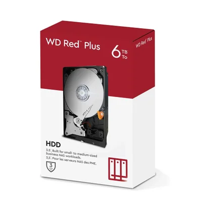 HD Nas WD 6TB Red Plus Sata 6GBPS 5640RPM KaBuM