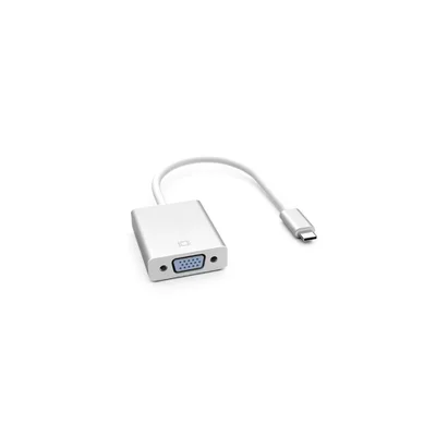 Cabo Conversor USB-C Para VGA Fêmea, 15cm, Aulm. - Cb-usbcvgaw15cm