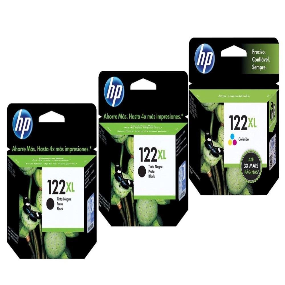 Kit 2 Cartucho 122xl Preto + 1 color Para 1000, 2050, 3050, 2000 Kit 2 Cartucho 122xl Preto + 1 color Para 1000, 2050, 3050, 2000