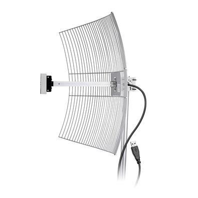 Antena USB-2510 Aquário, Parabólica De Grade, Usb-2510 Com 2.4 Ghz E Ganho De 25 Dbi, Cabo De 10 Metros