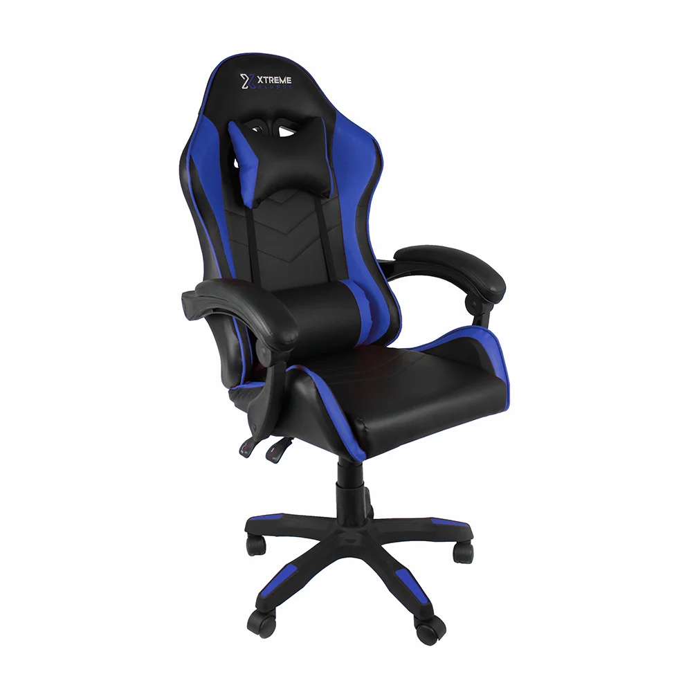 Imagem 5 de 5 do produto Cadeira Gamer, Xtreme Gamers, Cinesis Ny, até 120 Kgs, Reclinável, Braços Fixos, Preta E Azul