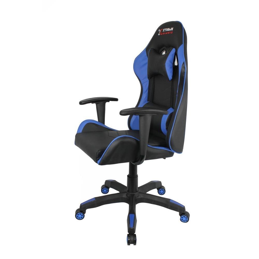 Imagem 2 de 5 do produto Cadeira Gamer, Xtreme Gamers, Maximum, até 120 Kgs, Reclinável, Braços Fixos, Preta E Azul