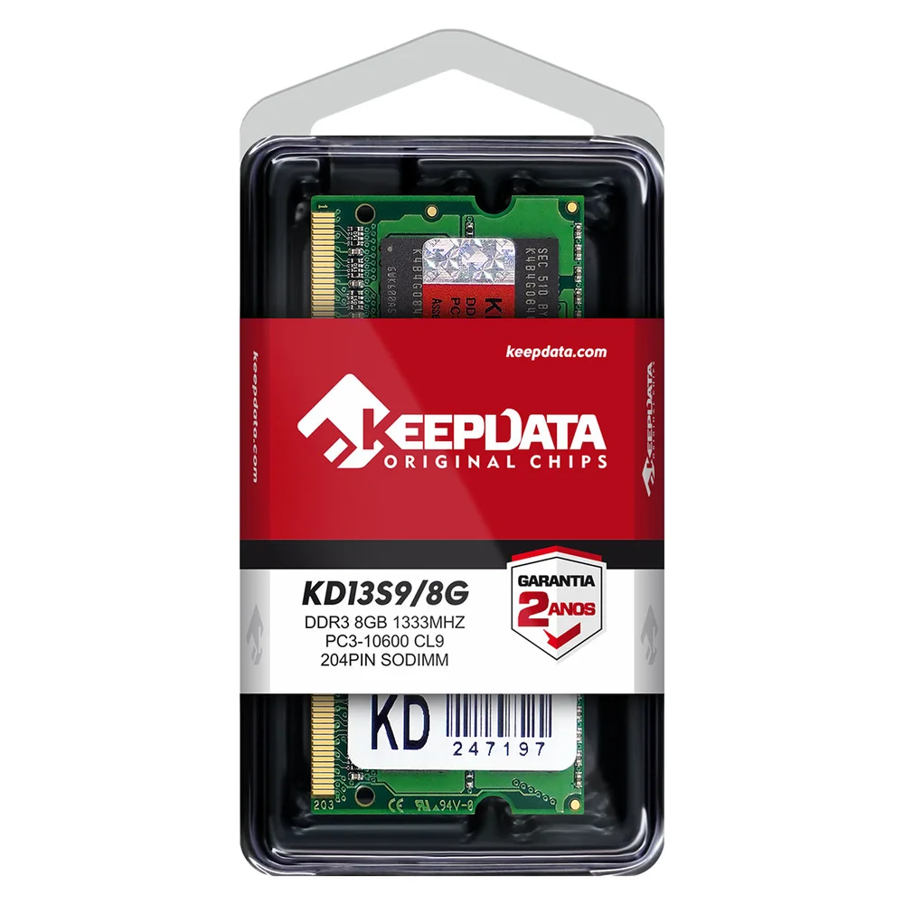 Memória Para Notebook Keepdata, 8GB, 1333MHz, DDR3 - Kd13s9/8g