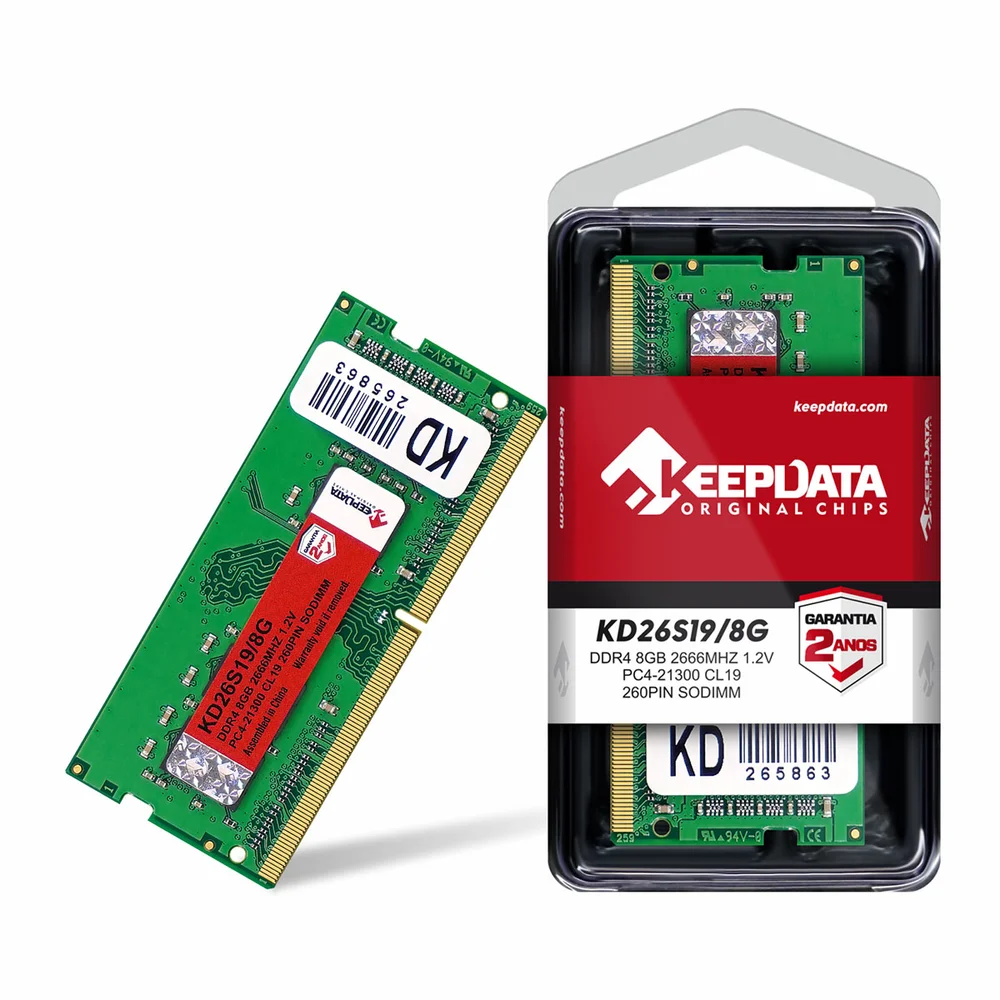 Imagem 2 de 3 do produto Memoria Ram Keepdata, 8GB DDR4, 2666MHZ, cl 19, Kd26s19/8g, Para Notebook