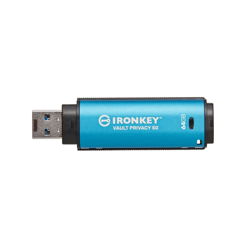 Imagem 4 de 5 do produto Pendrive Kingston Ironkey Vault Privacy 50, 64GB, USB 3.2, Ikvp50/64GB