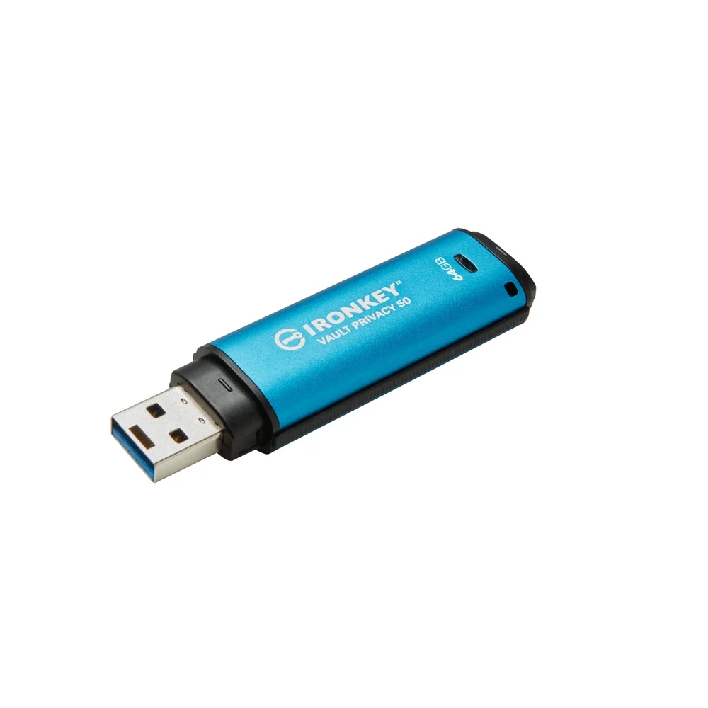 Imagem 5 de 5 do produto Pendrive Kingston Ironkey Vault Privacy 50, 64GB, USB 3.2, Ikvp50/64GB