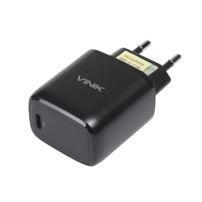 Carregador de Tomada Vinik 20w, Com 1 Saída Tipo C, 12v ,1.67a - Preto