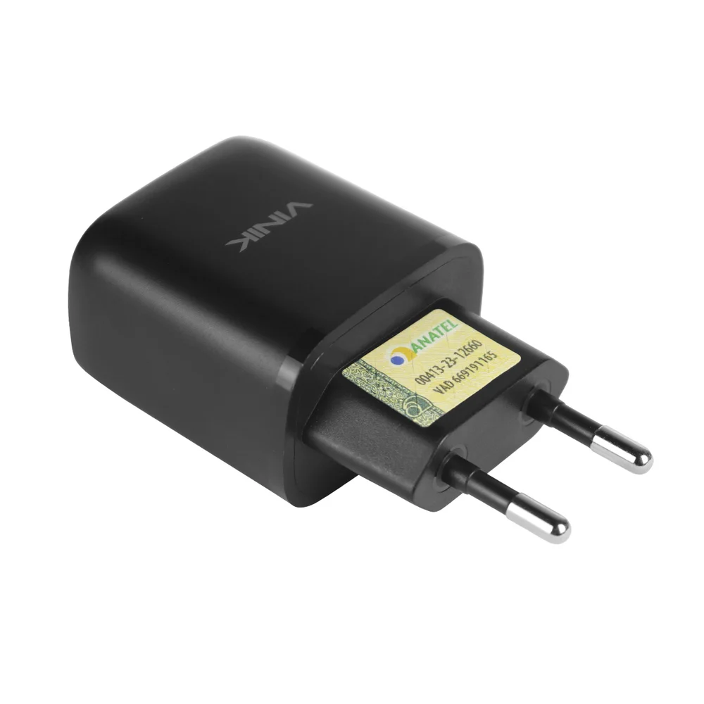 Imagem 4 de 5 do produto Carregador de Tomada Vinik 20w, Com 1 Saída Tipo C, 12v ,1.67a - Preto