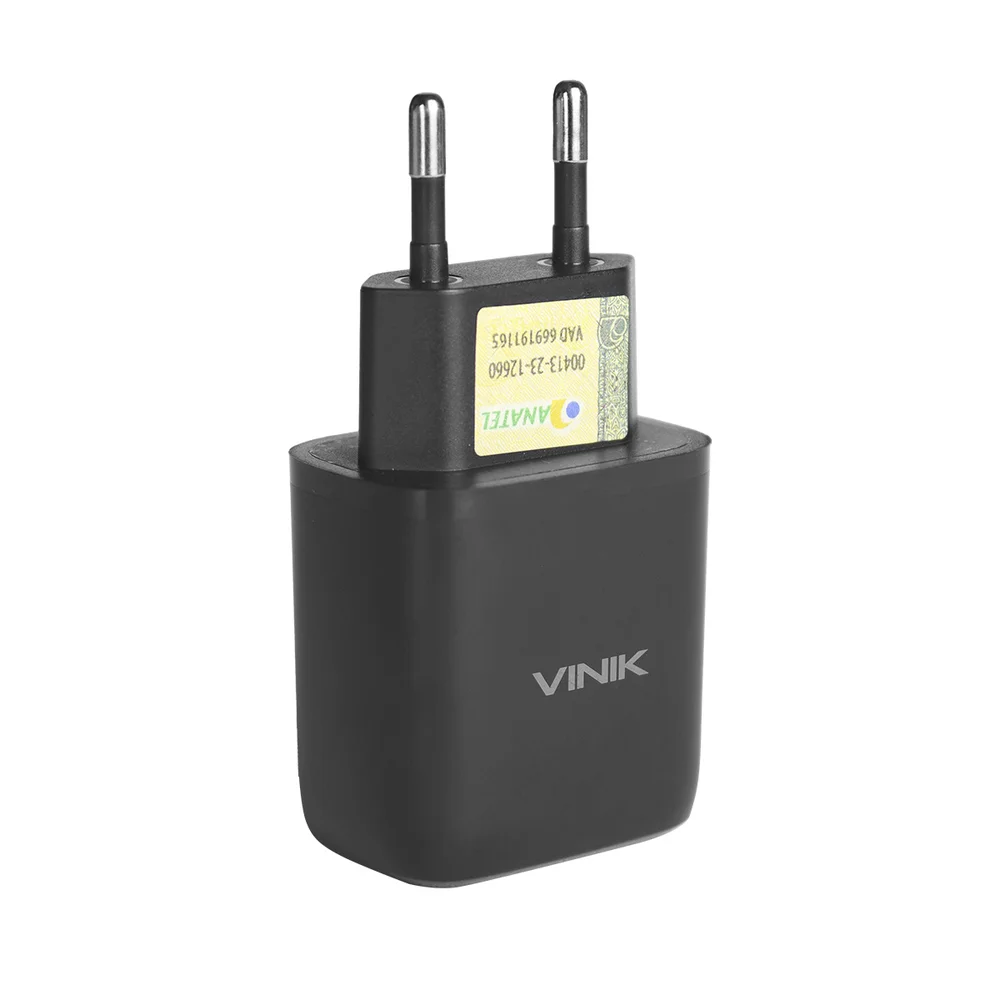 Imagem 5 de 5 do produto Carregador de Tomada Vinik 20w, Com 1 Saída Tipo C, 12v ,1.67a - Preto