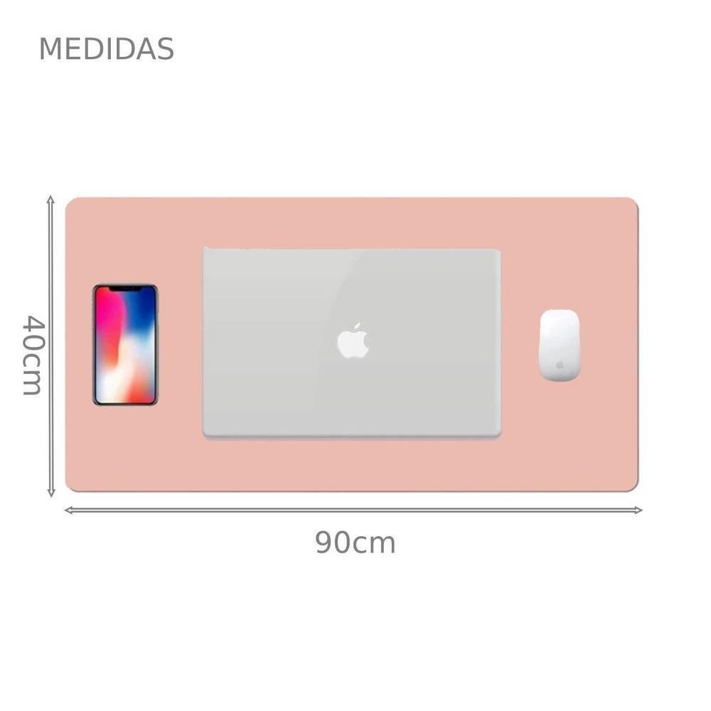 Imagem 4 de 4 do produto Mouse Pad M3m, Grande Desk Pad Tapete De Mesa Gamer Office, Fácil Deslize, Antiderrapante, 90x40cm, Rosa Claro
