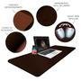 Mouse Pad M3m, Grande, Desk Pad, Tapete De Mesa Gamer Office, Fácil Deslize, Antiderrapante, 90x40cm, Café