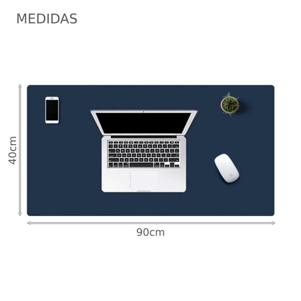 Imagem 4 de 4 do produto Mouse Pad M3m, Grande, Desk Pad Tapete De Mesa Gamer Office, Fácil Deslize, Antiderrapante, 90x40cm, Azul Marinho