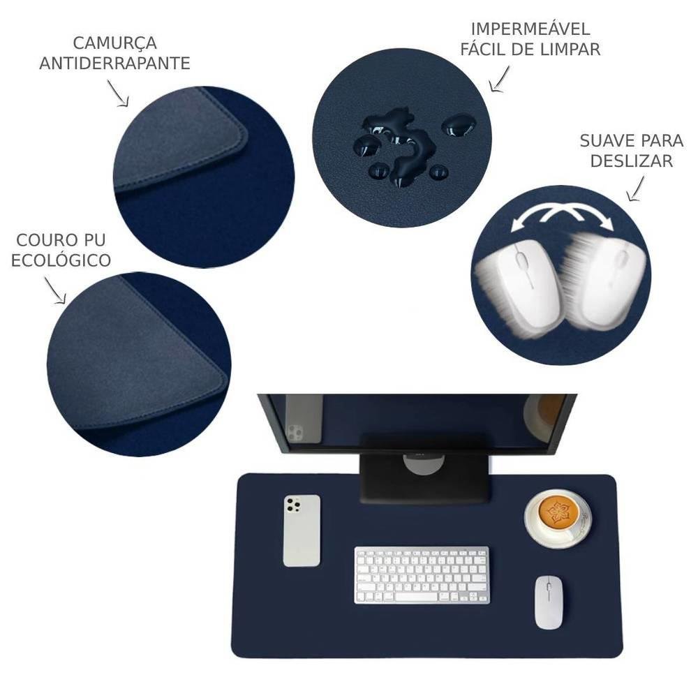 Imagem 3 de 4 do produto Mouse Pad M3m Desk, Tapete De Mesa, 100x48cm, Impermeável, Antiderrapante, Azul Marinho