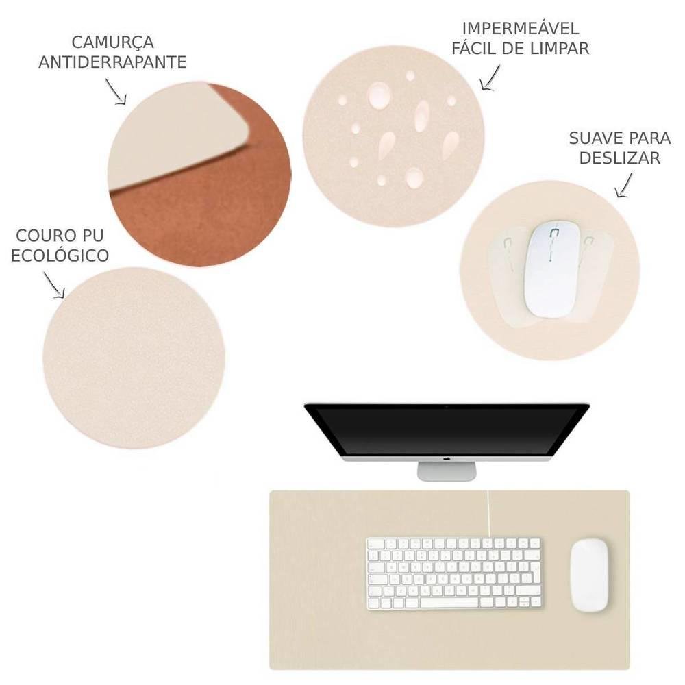 Mouse Pad M3m, Grande Desk Pad Tapete De Mesa Gamer Office, Fácil Deslize, Antiderrapante, 90x40cm, Palha