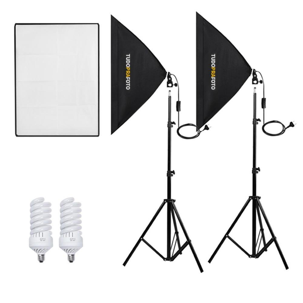 Imagem 5 de 5 do produto Estúdio Luz Contínua 4 Pontos De Luz + 3 Fundos, 110v, Tudoprafoto - Ft20201