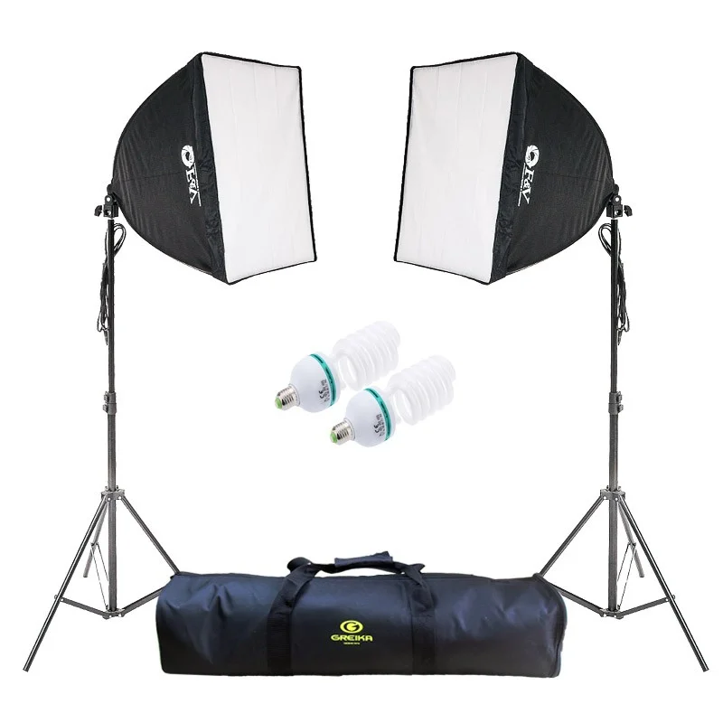 Estúdio Luz Contínua Haze 50x50 + Lâmpada E Tripé Ágata I, 220v - Greika Estúdio Luz Contínua Haze 50x50 + Lâmpada E Tripé Ágata I, 220v - Greika