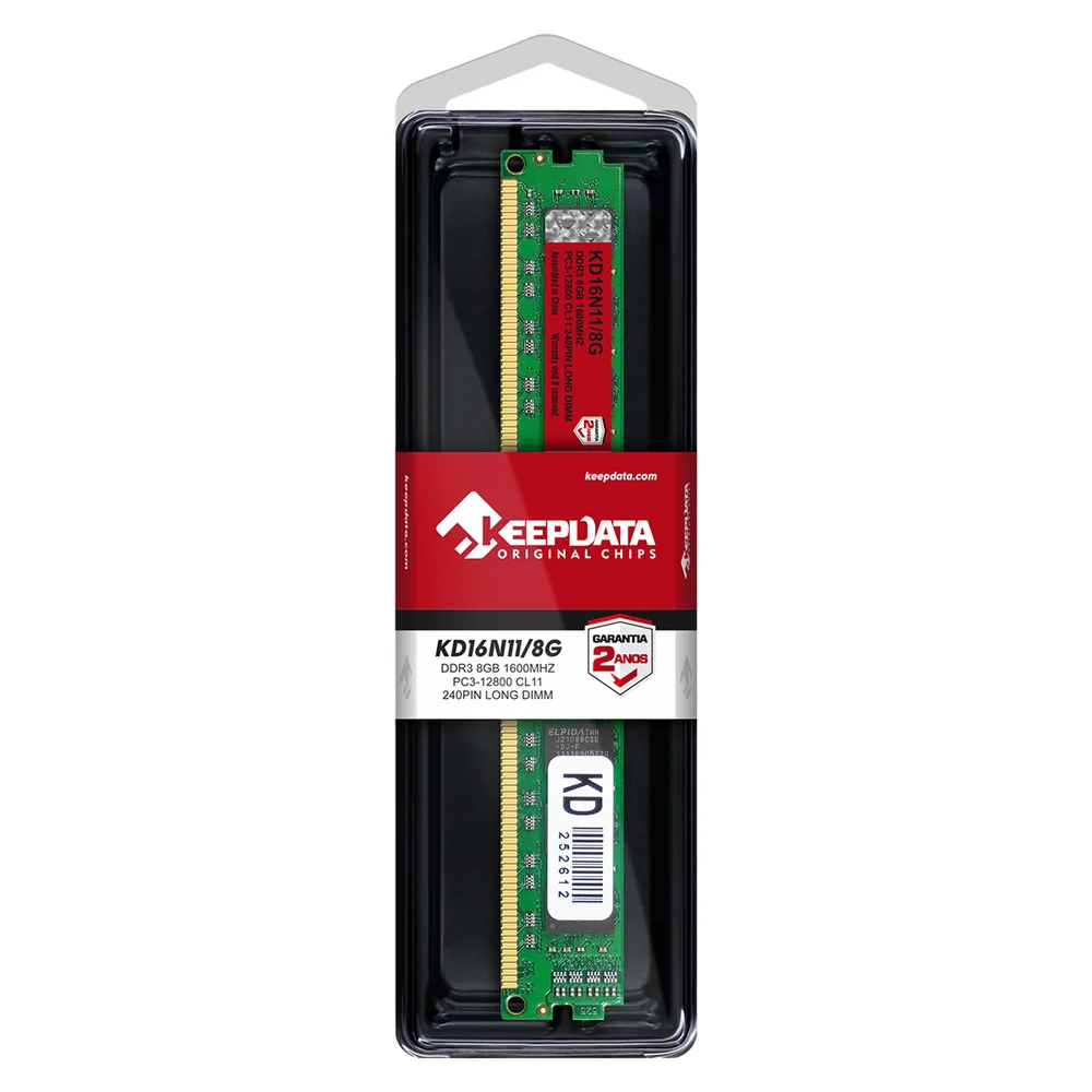 Memória Keepdata, 8GB, 1600MHz, DDR3, Para Desktop - Kd16n11/8g