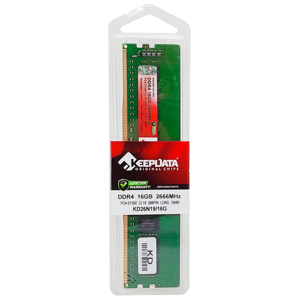 Imagem 2 de 3 do produto Memoria Keepdata, 16GB, 2666MHz, DDR4, Para Desktop - Kd26n19/16g