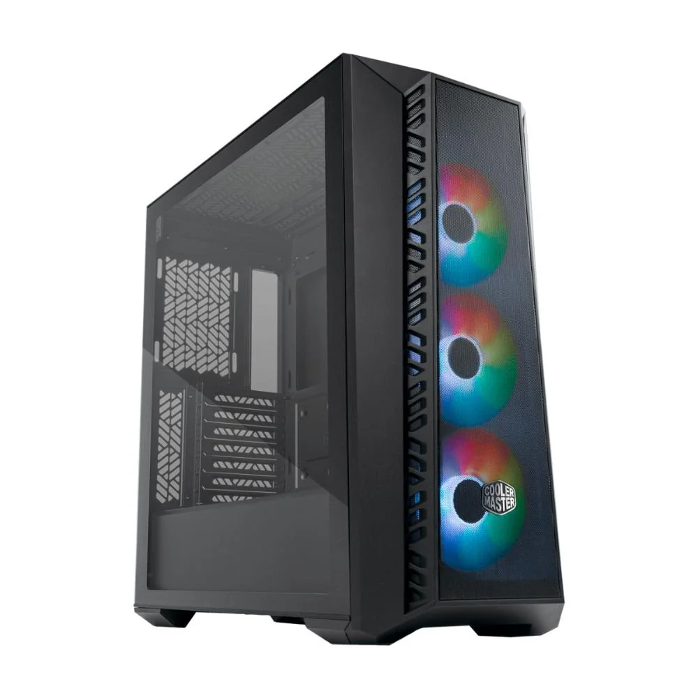 Gabinete Cooler Master Masterbox 520 Mesh, Mid Tower, Lateral Em Vidro, 3 Coolers ARGB - Preto